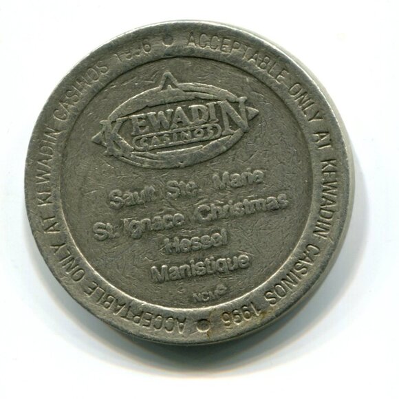 1996 Kewadin Casinos Michigan One Dollar Gaming Token (b749) - Picture 1 of 2